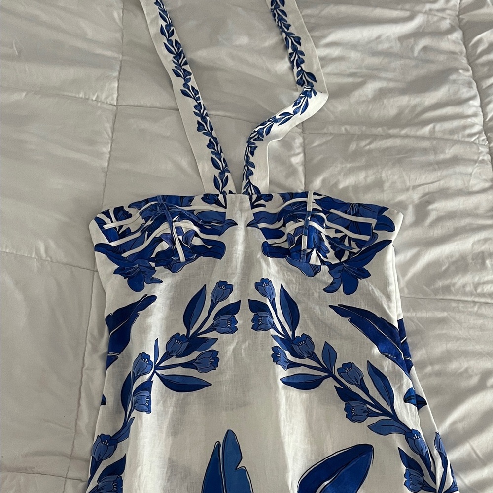 FARM Rio Blue and White Maxi Dress - new with tags - Picture 7 of 9